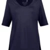 Ulla Popken T-shirt Basic - Mitternachts Blau