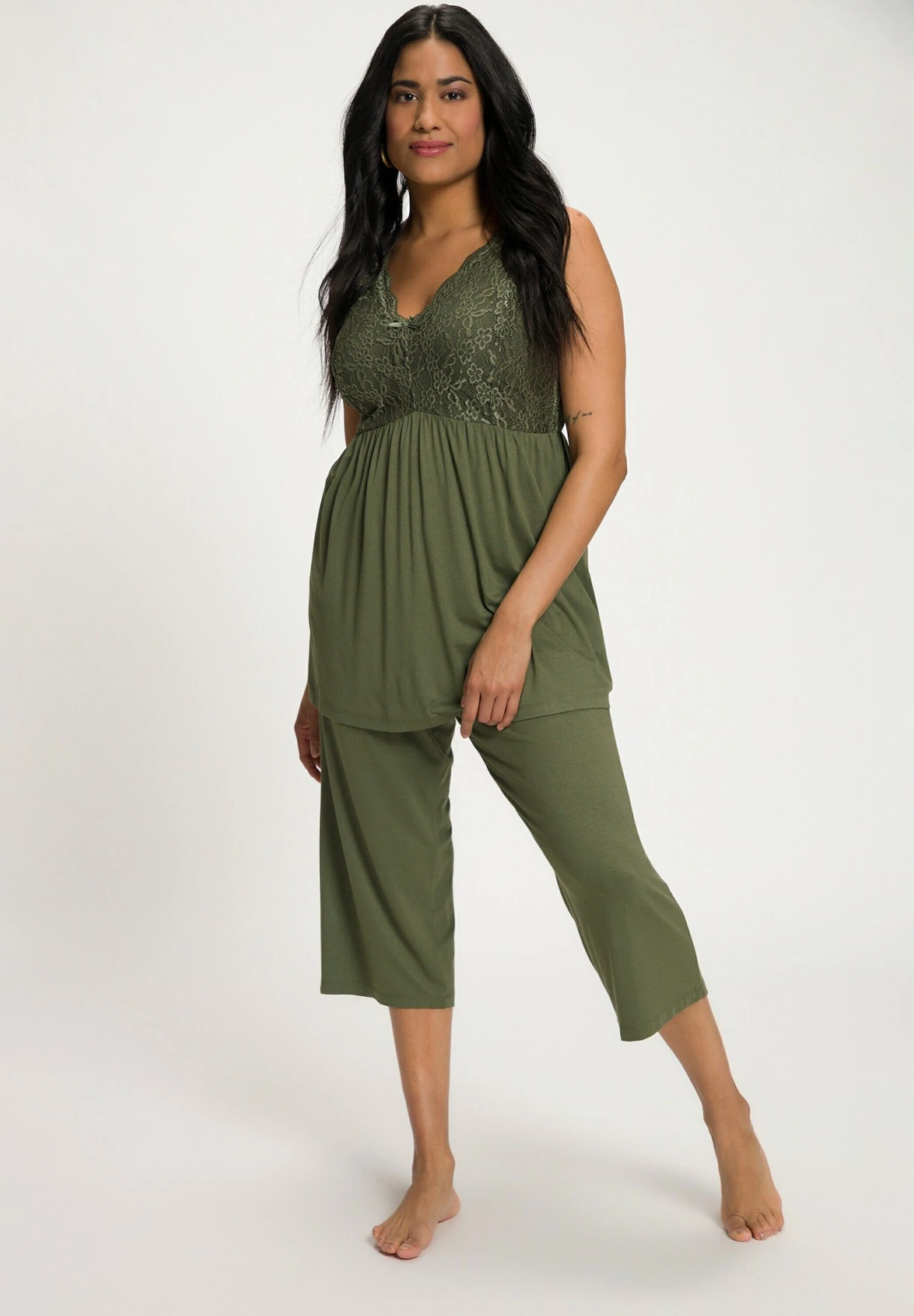 Ulla Popken Piżama - Lodengrün 3 Ulla Popken Piżama - Lodengrün