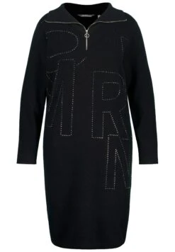 Ulla Popken Sukienka Dzianinowa - Black -Ulla Popken 72b37f8ed23e4866a0857d86f047aa5a