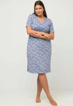 Ulla Popken Koszula Nocna - Purple Blue