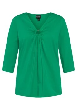 Ulla Popken Bluzka Z Długim Rękawem - Emerald Green -Ulla Popken 774fdbbf1d9e40db81032c82289b6594