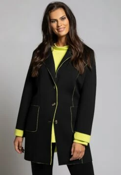 Ulla Popken Klasyczny Płaszcz - Schwarz