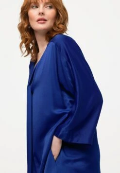 Ulla Popken V-HALS ZAKKEN - Sukienka Letnia - Donker Saffier -Ulla Popken 7a2f59b4914f4ec39bc97f0f129bb516