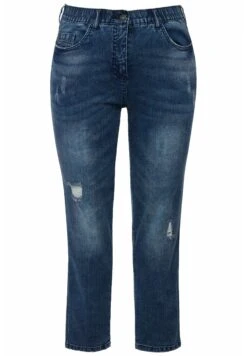 Ulla Popken DESTROY EFFECT HIGH WAIST SKINNY SARAH FIT - Jeansy Skinny Fit - Dark Blue Denim -Ulla Popken 7a43a36db2f74a6cb27fac9bdd6a1c5f