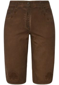 Ulla Popken TRACHTEN-BERMUDA MANDY USED-LOOK - Szorty Jeansowe - Nussbraun -Ulla Popken 7a51e03a161e428281a90fd9e88dfb4a