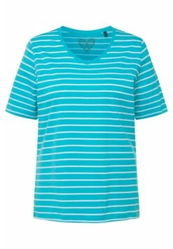 Ulla Popken T-shirt Z Nadrukiem - Deep Aqua -Ulla Popken 7a67251a27d3460d9b5e91dcb41ba61b