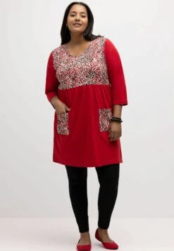 Ulla Popken Sweter - Red Multi -Ulla Popken 7c3240ee59184a7ca37b1fc32842d1a1