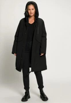 Ulla Popken Kurtka Przeciwdeszczowa - Schwarz -Ulla Popken 7c4be1db7ead41c083b119eca9362548