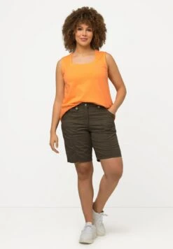 Ulla Popken Szorty - Kaki -Ulla Popken 7fd17bb600f04cdf9ca160ee7c9f0abe