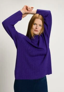 Ulla Popken STEHKRAGEN LANGARM - Sweter - Lila -Ulla Popken 80d9e15d71844ed6ab0f88b092fd961b