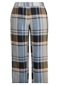 Ulla Popken Spodnie Materiałowe - Camel Multi -Ulla Popken 81a2fdd06e71469f89fd3d2c3c5739f6