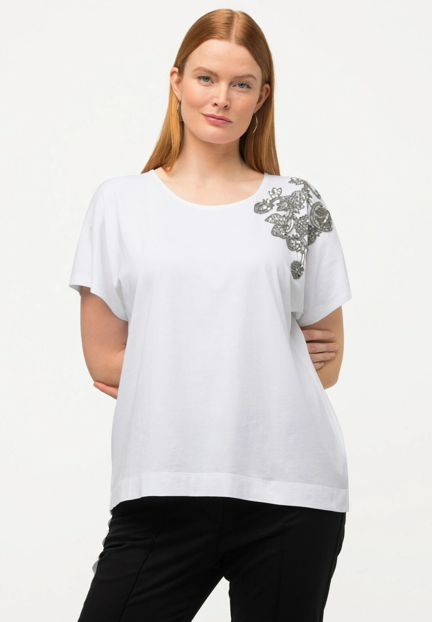 Ulla Popken T-shirt Z Nadrukiem - Blanc Neige 6 Ulla Popken T-shirt Z Nadrukiem - Blanc Neige - obrazek 4