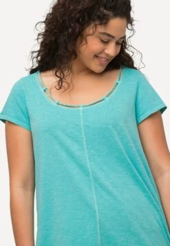 Ulla Popken T-shirt Basic - Aqua Foncé 9 Ulla Popken T-shirt Basic - Aqua Foncé -Ulla Popken 82db1c0e3c7d4b969072f7ed4c6520a8