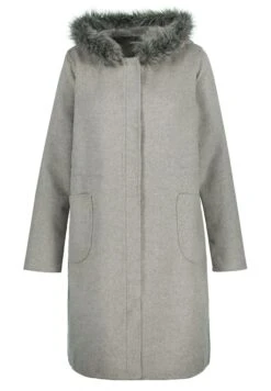 Ulla Popken CORDON COULISSANT À LA TAILLE - Klasyczny Płaszcz - Gris Clair Chiné -Ulla Popken 83886767995046e38f2702b9d379ef85