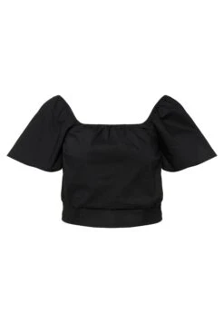 Ulla Popken PAPER TOUCH KURZ CARMEN AUSSCHNITT HALBARM - Bluzka - Schwarz -Ulla Popken 839e72e899094214ba14b544dba78b88