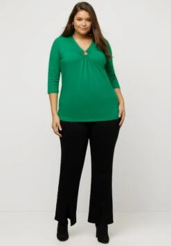 Ulla Popken Bluzka Z Długim Rękawem - Emerald Green -Ulla Popken 84f505a4e1eb406499ceea83120ce67f