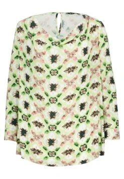 Ulla Popken A-LIJN WATERVALHALS - Tunika - Limoengroen -Ulla Popken 85f88d6a530446d7917b1832c4b88b93