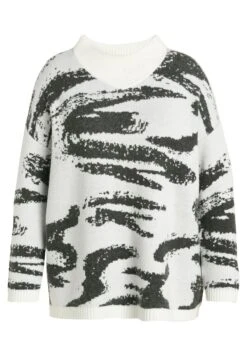 Ulla Popken Sweter - Steenwit 9 Ulla Popken Sweter - Steenwit -Ulla Popken 865d342c3e91463fb3f0db688de40590