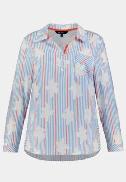 Ulla Popken Koszulka Polo - Sky Blue Multi -Ulla Popken 86a48b79eba54c9e933c226c3bac3996