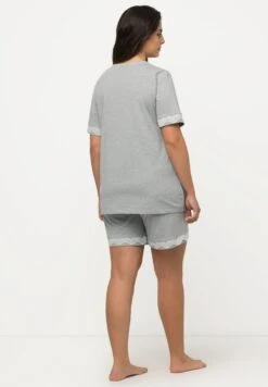 Ulla Popken Piżama - Light Gray Melange -Ulla Popken 86b16fac9e2c404bb37e42607eebada1