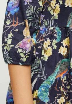 Ulla Popken PFAUEN A LINIE V AUSSCHNITT - Sukienka Koszulowa - Marine -Ulla Popken 8710872b1c624c21b4642f07ea32e093