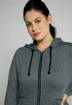 Ulla Popken Kurtka Outdoor - Grau Melange -Ulla Popken 889dc105c7cd421896373dff52d81251