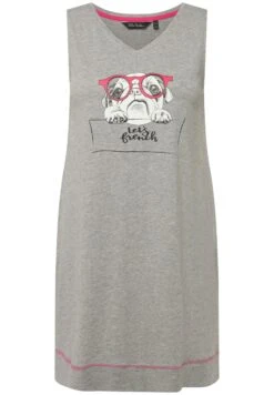 Ulla Popken Koszula Nocna - Light Gray Melange -Ulla Popken 88bc06f0be0b4925bd6d28cdb3239a10