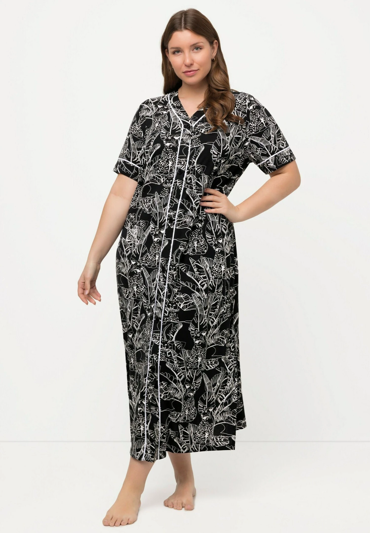 Ulla Popken Koszula Nocna - Noir 4 Ulla Popken Koszula Nocna - Noir - obrazek 2