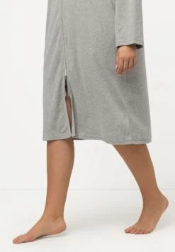Ulla Popken Szlafrok - Gris Clair Chiné -Ulla Popken 898f60d2634843c8a2d2392f6e94c60c