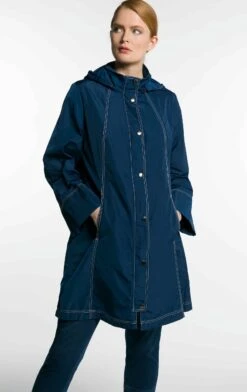 Ulla Popken Krótki Płaszcz - Inkt -Ulla Popken 8c45d0fa059b49218c81ea2a779cde34