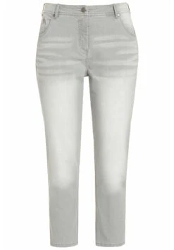 Ulla Popken AVEC IMPRIMÉ INTÉRIEUR - Jeansy Slim Fit - Gris Beige -Ulla Popken 9075f65ea2744ceaa08edd252c3cdeea