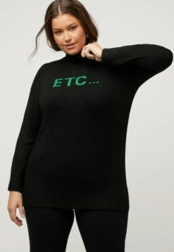 Ulla Popken Sweter - Black -Ulla Popken 9106b69742f945dfbb1e520649bea4e4