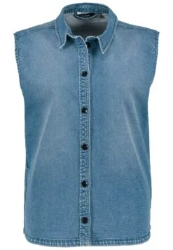 Ulla Popken Kamizelka - Blue Denim -Ulla Popken 9159d1d92cbd445a9c15f5efccb4fd5e
