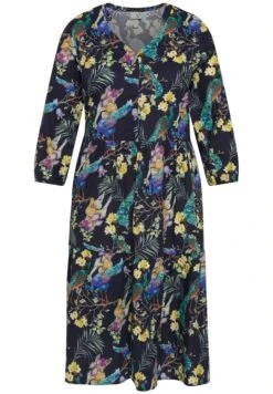 Ulla Popken PFAUEN A LINIE V AUSSCHNITT - Sukienka Koszulowa - Marine -Ulla Popken 93871d282be84856ac529b78482b2fab