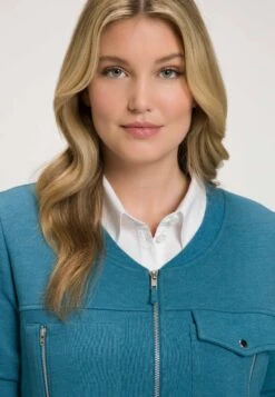 Ulla Popken Bluza Rozpinana - Bleu Nuit -Ulla Popken 95221acac82642dfbf3e21b81b1643f9