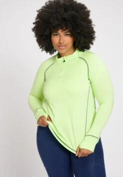 Ulla Popken COL MONTAN MANCHES LONGUES - Bluza - Vert Clair