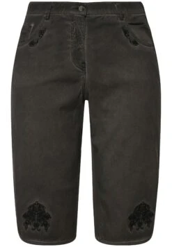 Ulla Popken TRACHTEN-BERMUDA MANDY USED-LOOK - Szorty Jeansowe - Schwarz -Ulla Popken 967066f85ee34614b2cd91da91b2f24a