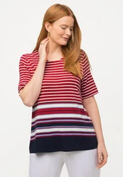 Ulla Popken T-shirt Z Nadrukiem - Rouge/pavot -Ulla Popken 97523e17aa584865999c5b3fa1913eb8