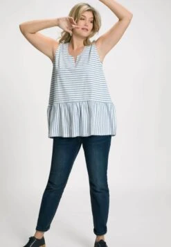 Ulla Popken Top - Helles Blau -Ulla Popken 98e7bef7f3ac4a25b6a1c389f6b3393d