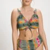 Ulla Popken SET - Bikini - Loden Green Stripe -Ulla Popken 994aa80aa7db4023a51b993fc6efb787