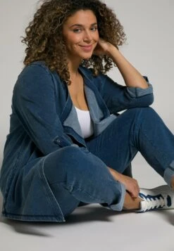 Ulla Popken Kurtka Wiosenna - Blue Denim -Ulla Popken 997ec803dfde45778f9ca2c2d0ccfc64