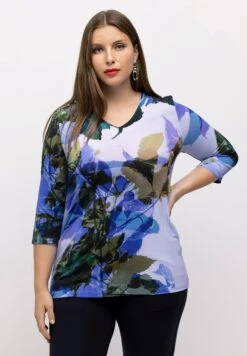 Ulla Popken Bluzka Z Długim Rękawem - Kobaltblau