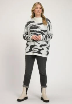 Ulla Popken Sweter - Steenwit 7 Ulla Popken Sweter - Steenwit -Ulla Popken 9cdb73cfc415459aa816aad84fb672fb