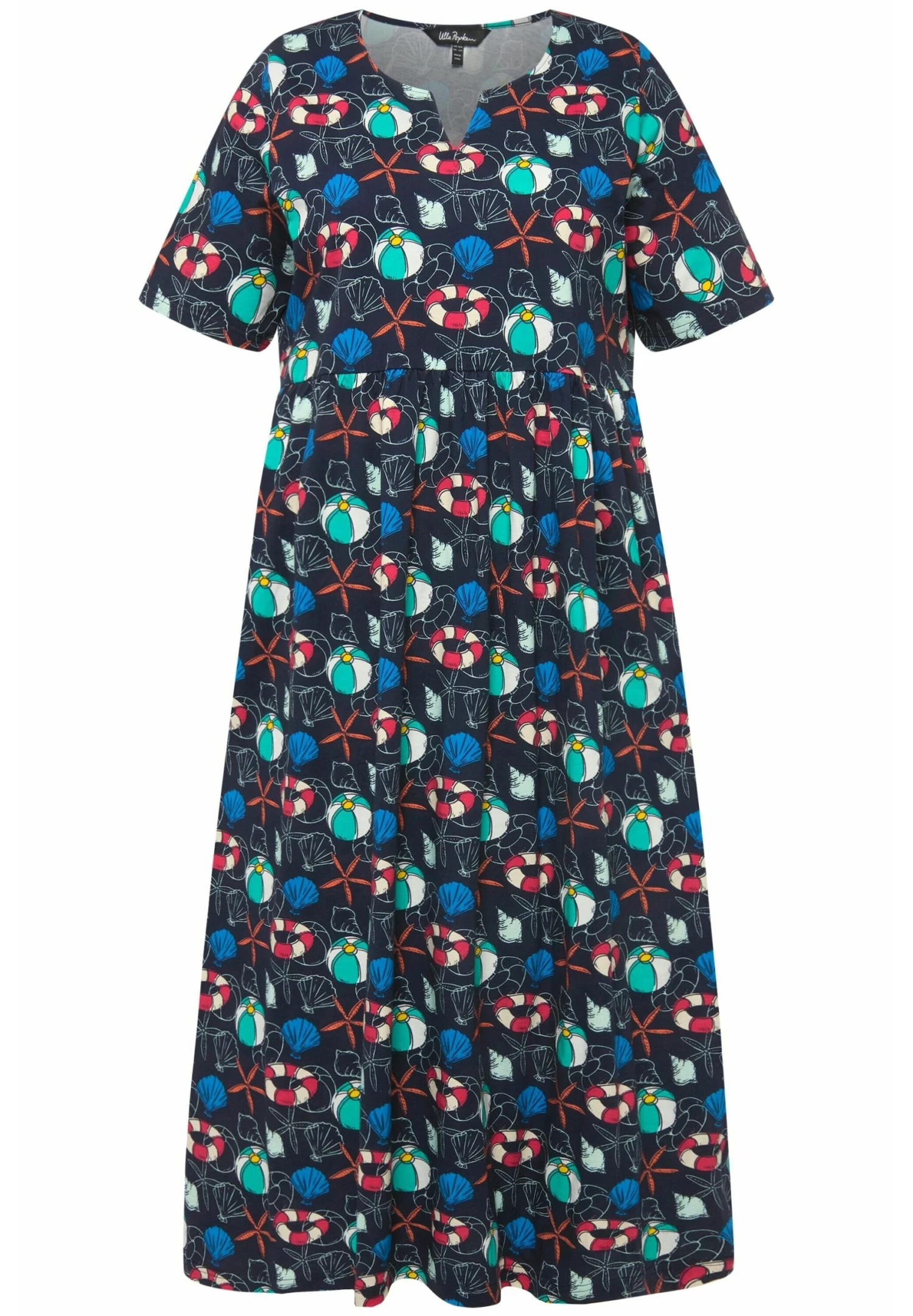 Ulla Popken Sukienka Z Dżerseju - Navy Multi 7 Ulla Popken Sukienka Z Dżerseju - Navy Multi - obrazek 5