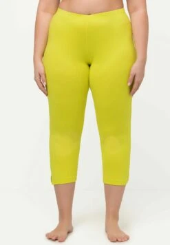 Ulla Popken GROSSE GRÖSSEN BIS 76 CAPRI KLASSISCHE 7/8 - Legginsy - Gelbgrün -Ulla Popken 9e3c03f02a1445e3921d0cd4fce9e577