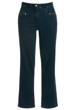 Ulla Popken MONY REISSVERSCHLUSSTASCHEN - Jeansy Bootcut - Dark Blue Denim