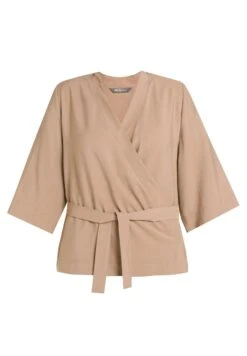 Ulla Popken STYLE CACHE CŒUR COL EN V MANCHES 3/4 - Bluzka - Marron -Ulla Popken a2c86ef825274261ae4f18ce8f682abe