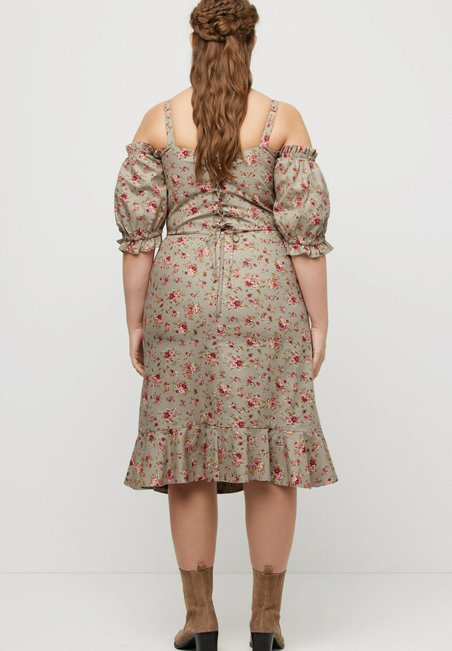 Ulla Popken Sukienka Letnia - Beige Multi 6 Ulla Popken Sukienka Letnia - Beige Multi - obrazek 4