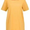 Ulla Popken CARREE AUSSCHNITT CLASSIC HALBARM - T-shirt Basic - Kurkuma