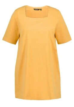 Ulla Popken CARREE AUSSCHNITT CLASSIC HALBARM - T-shirt Basic - Kurkuma